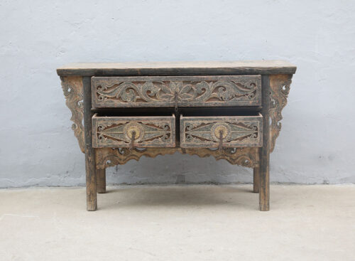 Antique Chinese Elm Shanxi Province Hall Cabinet/Altar Table, 55x19.5x34.5H - Image 6