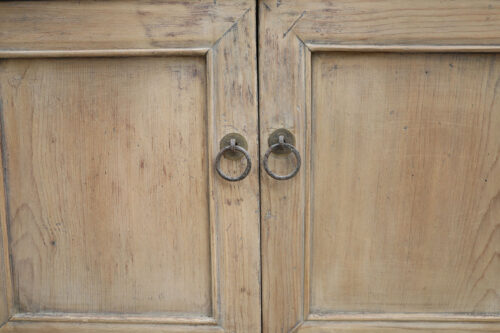 Antique Chinese Bleached Elm Cabinet, 40Hx86x22 - Image 3