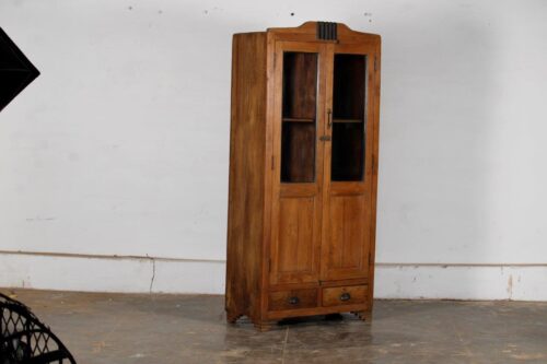 Vintage Indian Teakwood Bookcase, 72Hx33x15 - Image 2