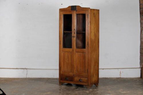 Vintage Indian Teakwood Bookcase, 72Hx33x15 - Image 3