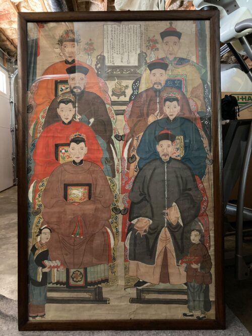 Antique Chinese Ancestral Portrait, 51Hx32.5