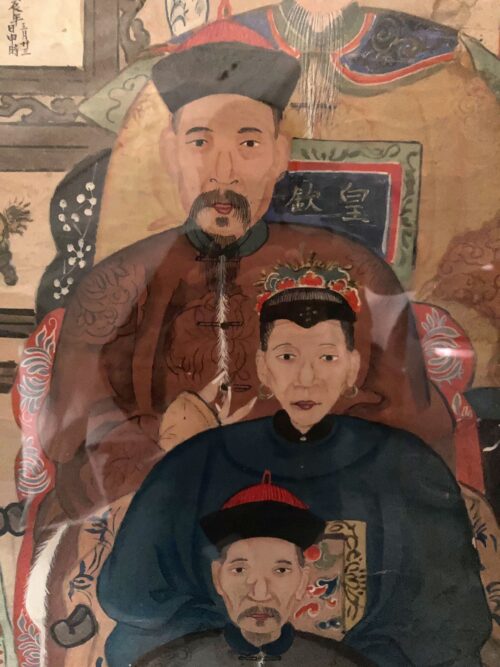Antique Chinese Ancestral Portrait, 51Hx32.5 - Image 8