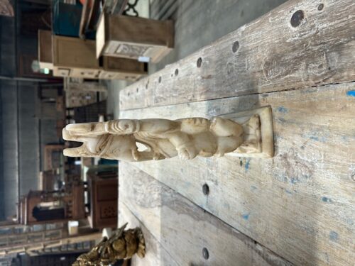 Vintage Indian Marble Ganesh Statue, 10Hx6x3 - Image 3