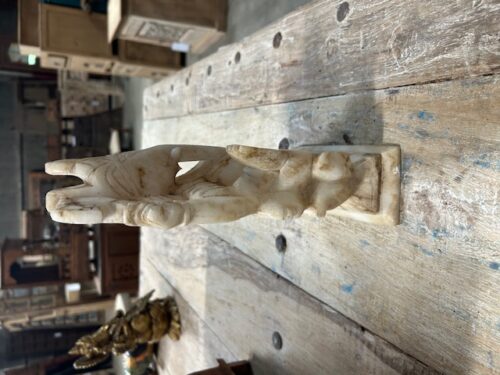Vintage Indian Marble Ganesh Statue, 10Hx6x3 - Image 5