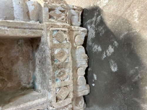 Antique Indian Stone Aala, 15Hx10x7 - Image 2