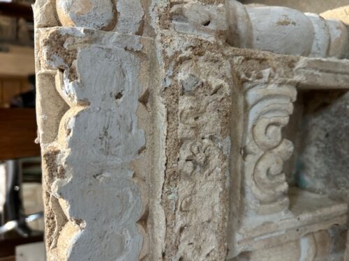 Antique Indian Stone Aala, 15Hx10x7 - Image 3