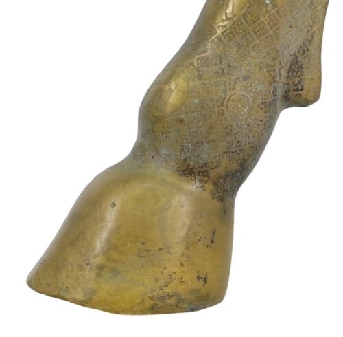 Vintage Chinese Brass Tang-style Horse, 31Hx31x9 - Image 3