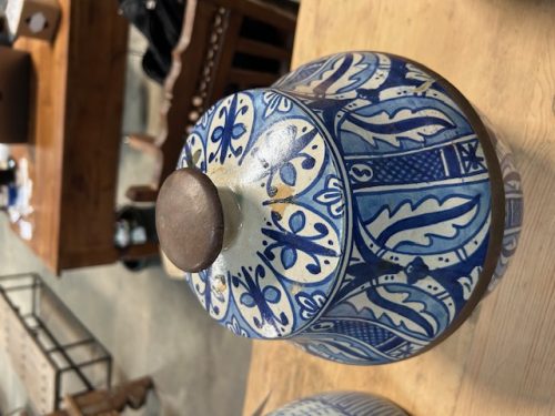 19th C. Moroccan Ceramic Jobbana, 13Hx8 at widest - Image 5