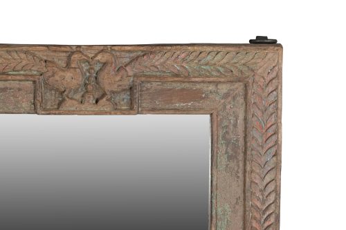 Antique Indian Carved Teak Mirror Frame, 29Hx27x3 - Image 2