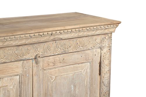 Teakwood Cabinet constructed from Antique Elements, 45Hx84x17 - Image 2