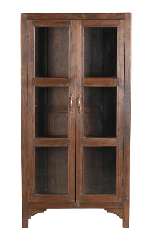 Vintage Anglo-Indian Teakwood Bookcase/Armoire, 60Hx30x14 - Image 2