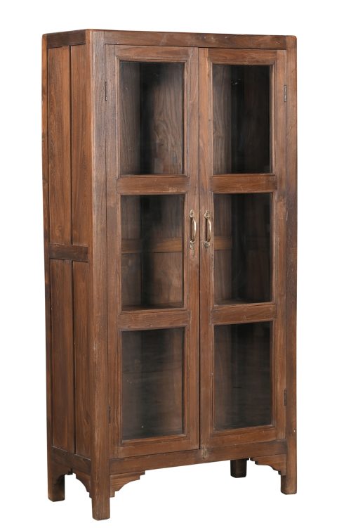 Vintage Anglo-Indian Teakwood Bookcase/Armoire, 60Hx30x14