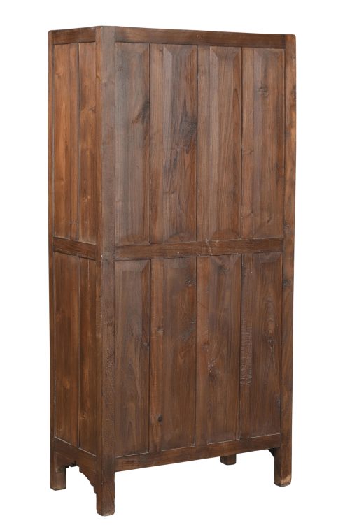 Vintage Anglo-Indian Teakwood Bookcase/Armoire, 60Hx30x14 - Image 4