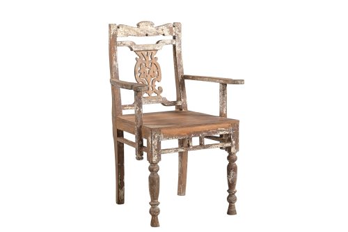 Vintage Anglo-Indian Teakwood Chair, 36Hx24x19 - Image 2