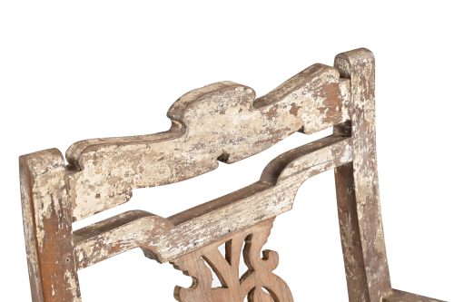 Vintage Anglo-Indian Teakwood Chair, 36Hx24x19 - Image 4