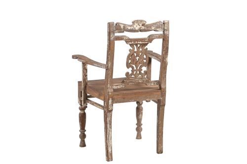 Vintage Anglo-Indian Teakwood Chair, 36Hx24x19 - Image 3