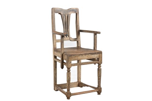 Vintage Anglo-Indian Teakwood "Bar"Chair, 42Hx20x20 - Image 2