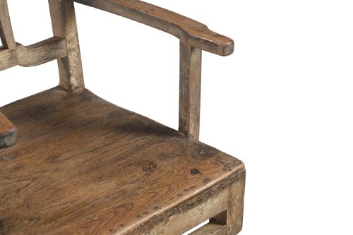 Vintage Anglo-Indian Teakwood "Bar"Chair, 42Hx20x20 - Image 4