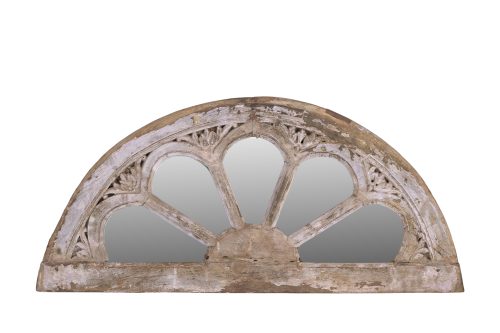Vintage Anglo/Indian Carved Teakwood Overdoor or wall hanging Twin Size Headboard,  18Hx40x2