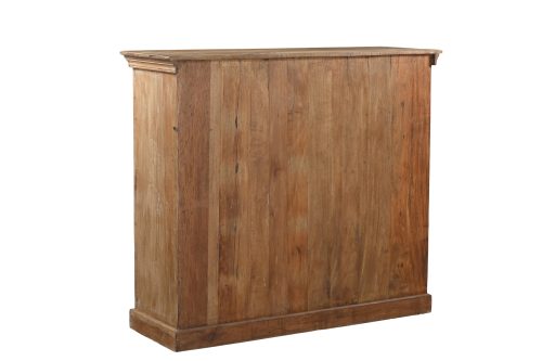Indian Teakwood Cabinet constructed from Antique Doors with inset Jali Iron, 49Hx57x18 - Image 5