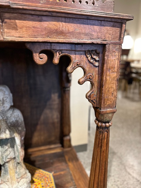 Antique Indian Teakwood Mandir or Home Temple, 50.5Hx43.5x31 - Image 4