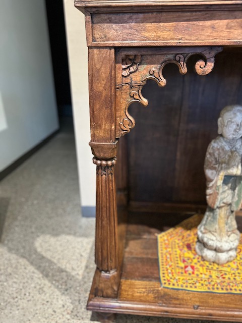 Antique Indian Teakwood Mandir or Home Temple, 50.5Hx43.5x31 - Image 9