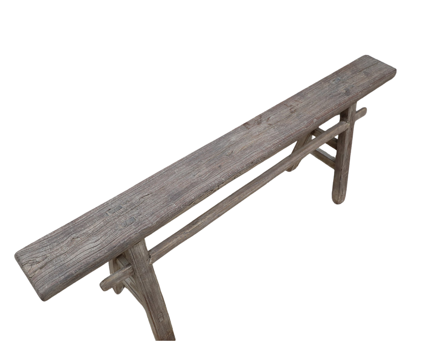 Vintage Chinese Elm Farmer’s Bench, 20Hx55x5.5 - Image 3