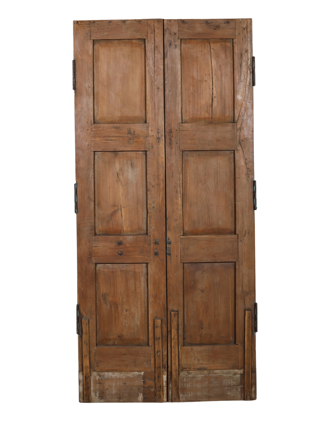 Antique Indian Sunburst Carved Teakwood Door, 38x2x79.5H - Image 5