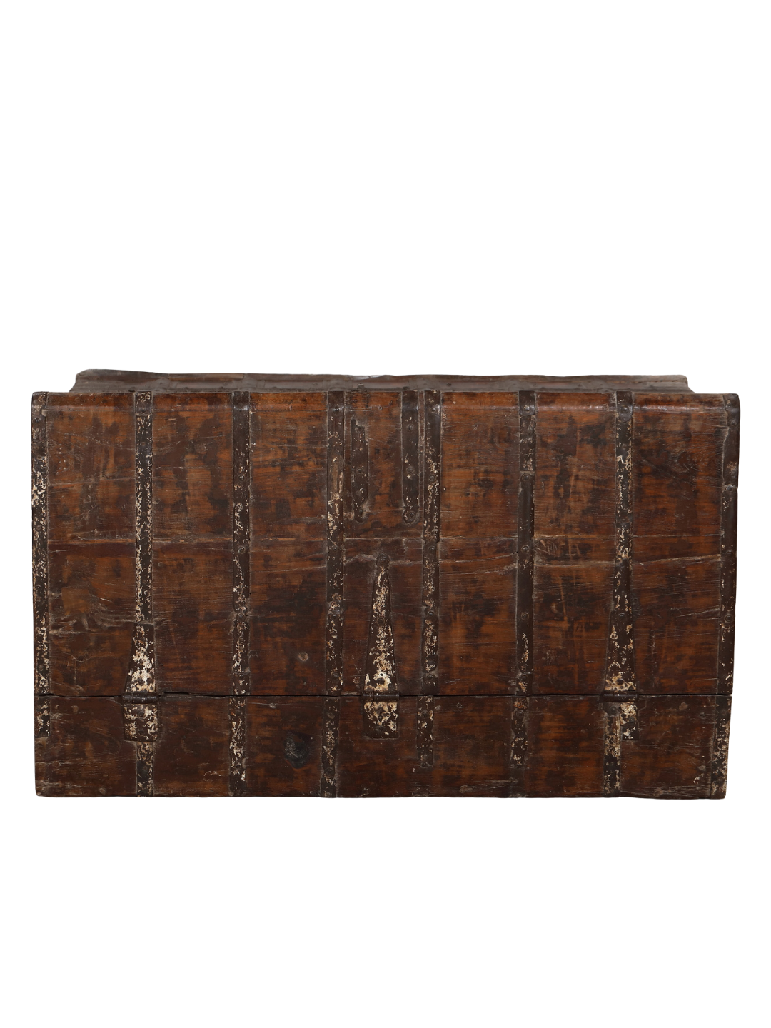 Antique Indian Teakwood and Iron Blanket Chest/Coffee Table, c. 1900, 43x27x20H - Image 5