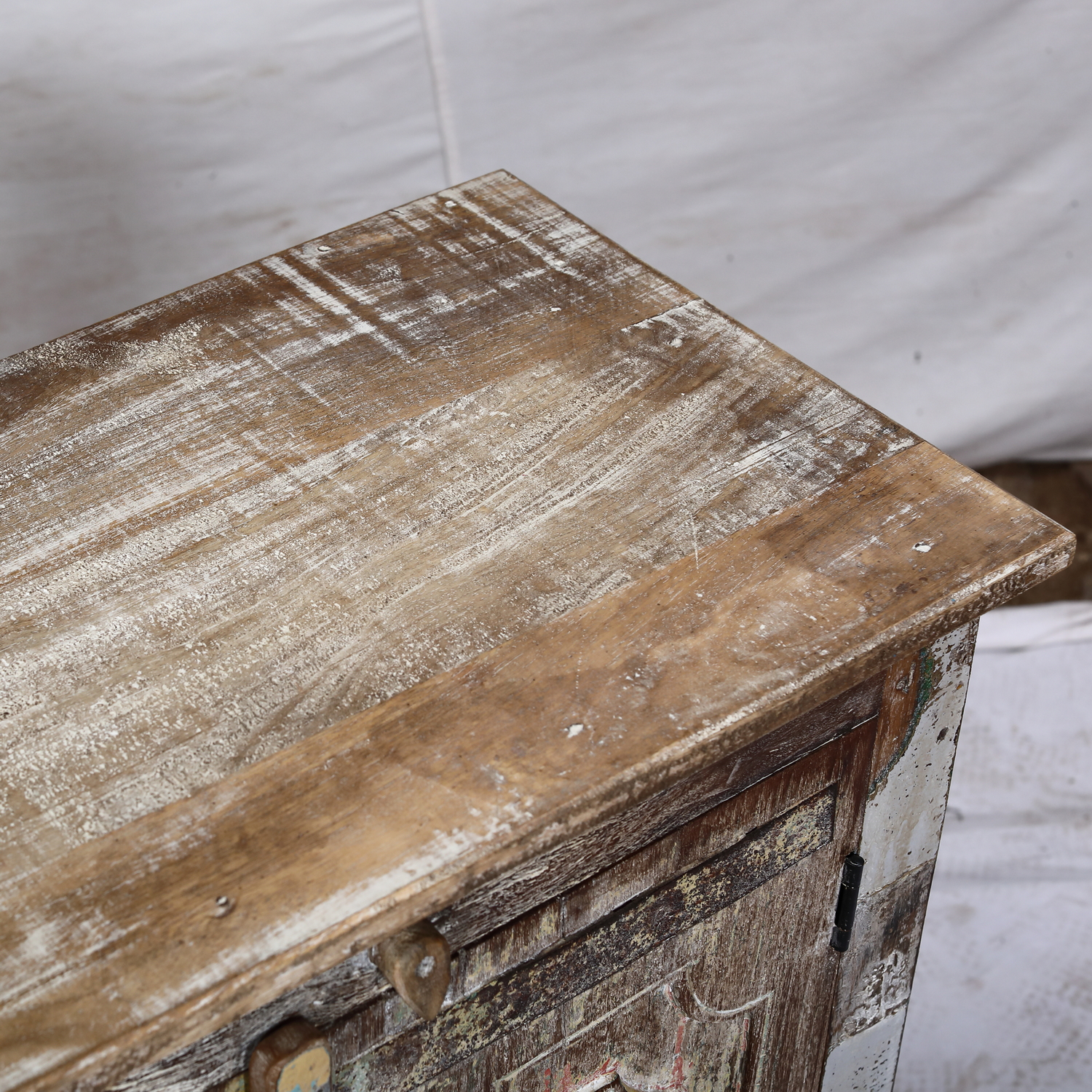 Nightstand made from Antique Indian Teakwood Architectural Elements, 28x14x31H - Image 3