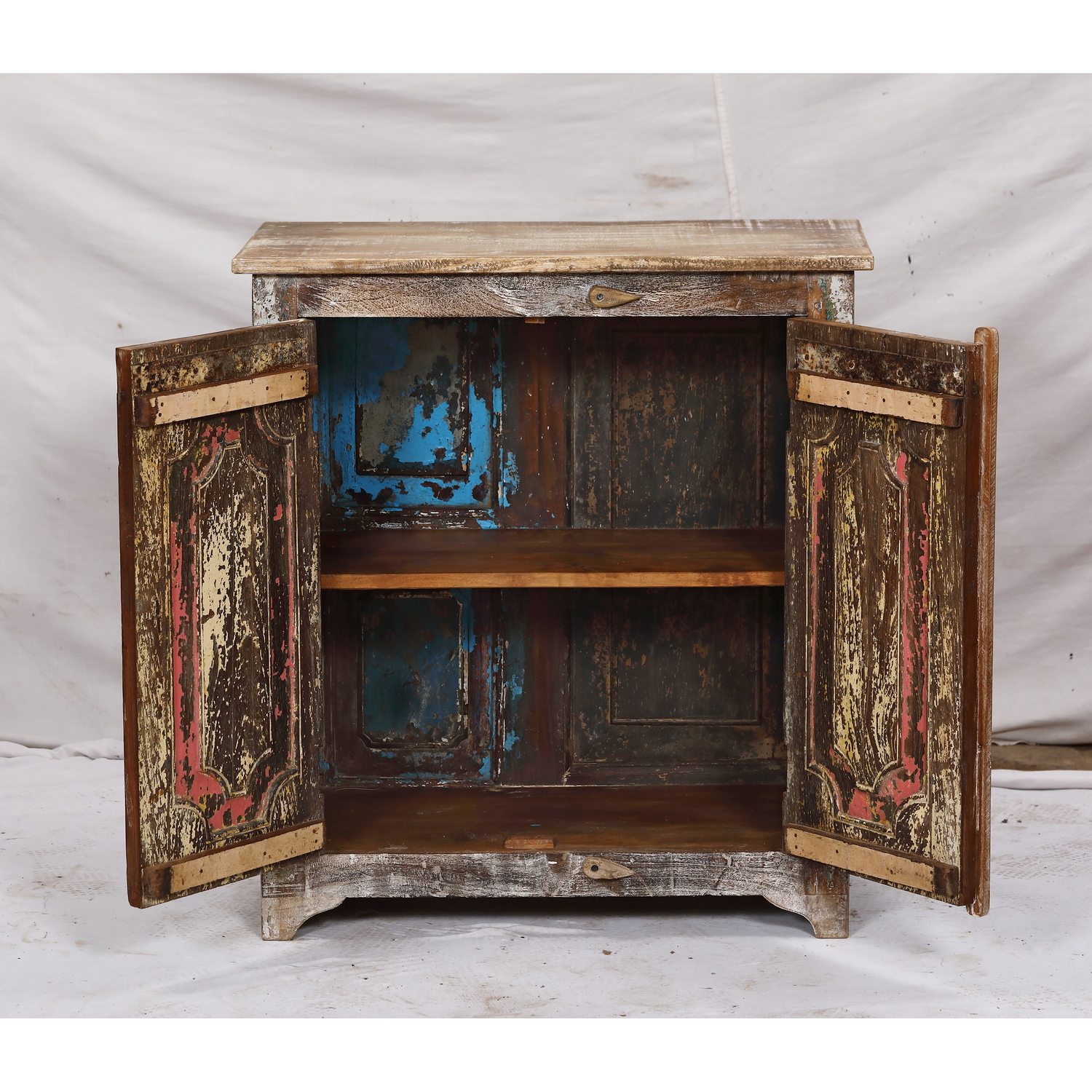 Nightstand made from Antique Indian Teakwood Architectural Elements, 28x14x31H - Image 4