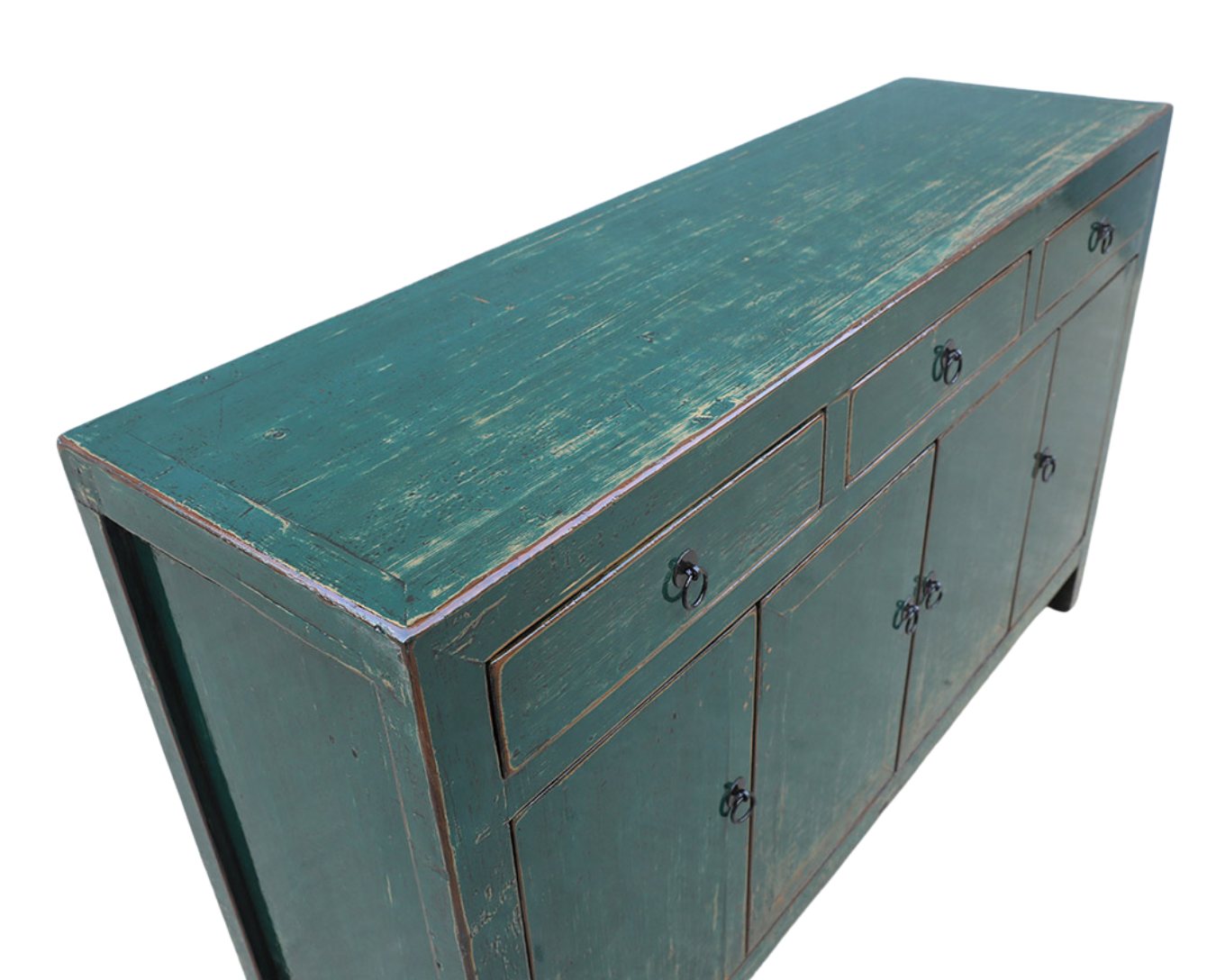 Vintage Chinese Painted Cabinet, 36Hx60x18 - Image 5