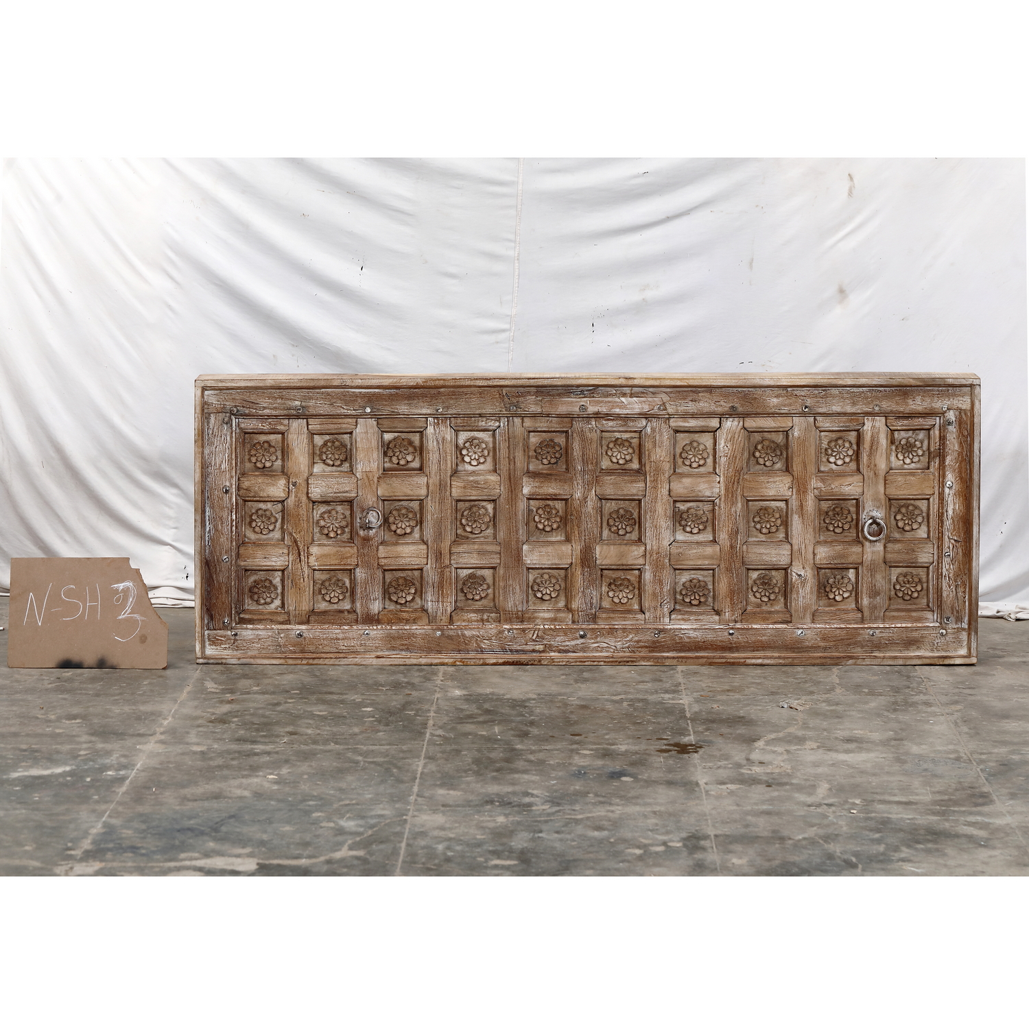 Antique Indian Teakwood Ceiling Panel, - Image 4