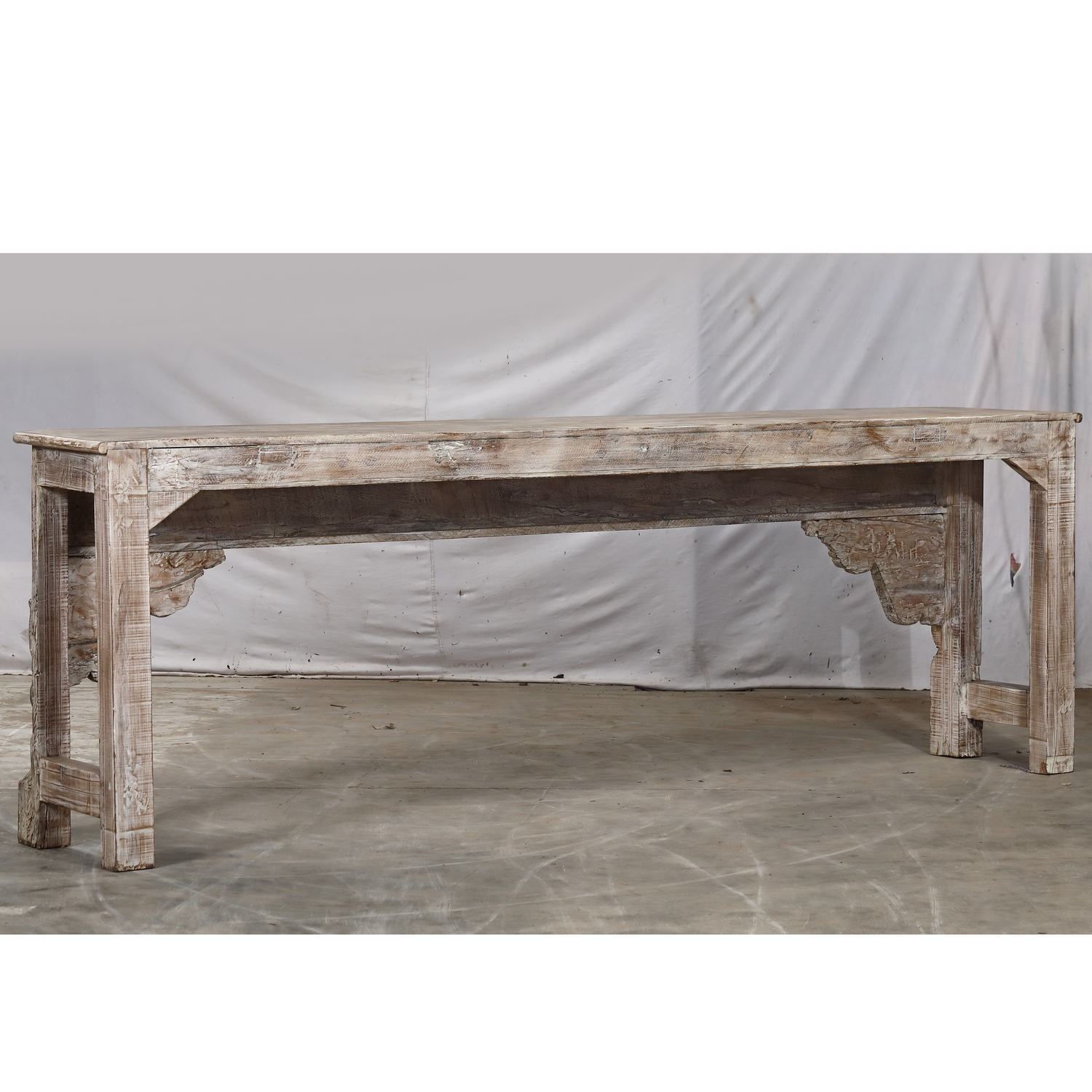 Console Table made from Indian Reclaimed Architectural Elements, 105.5x18x34.5H - Image 4