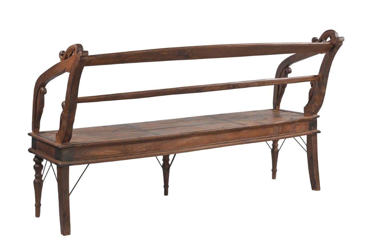 Antique Indian Teakwood Bench,41x74x26 - Image 4