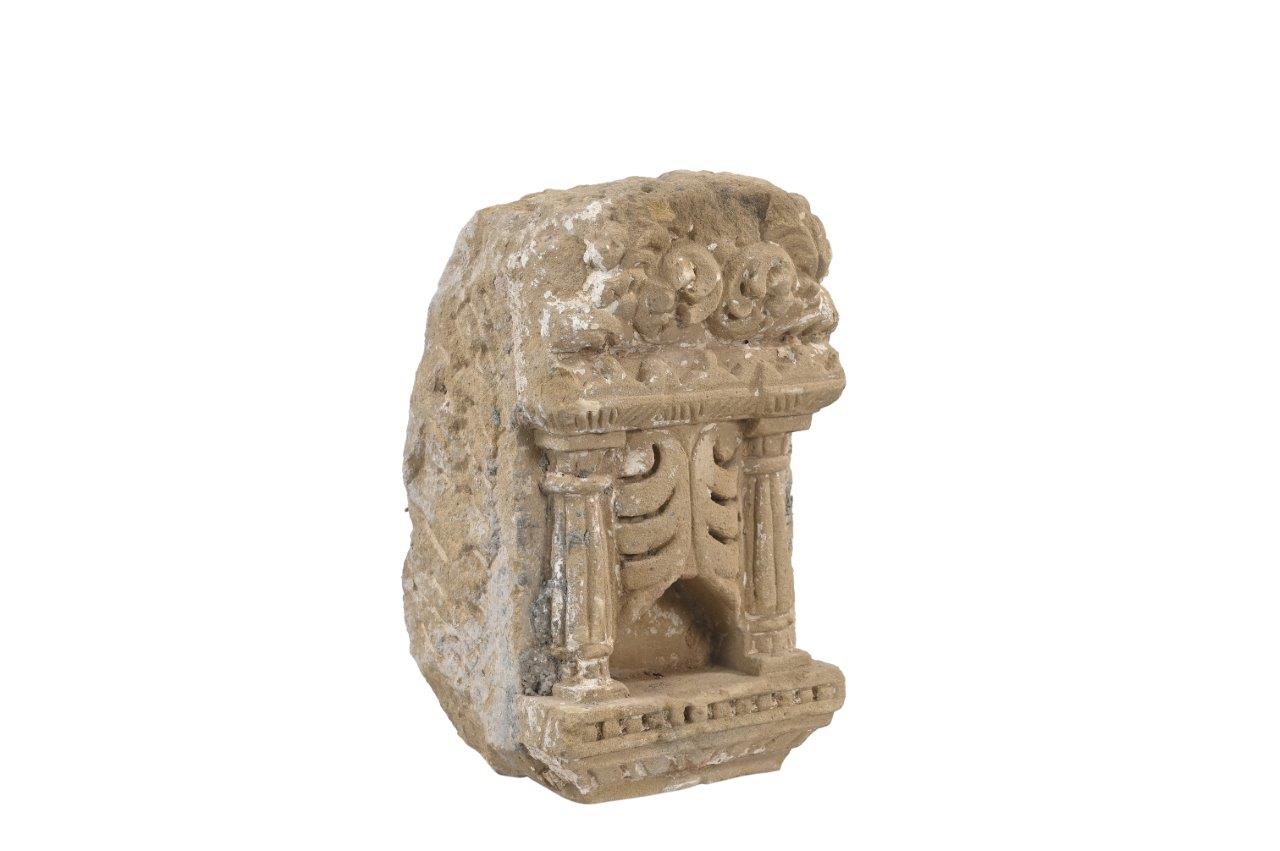 Antique Indian Stone Aala, 15Hx9x8 - Image 2