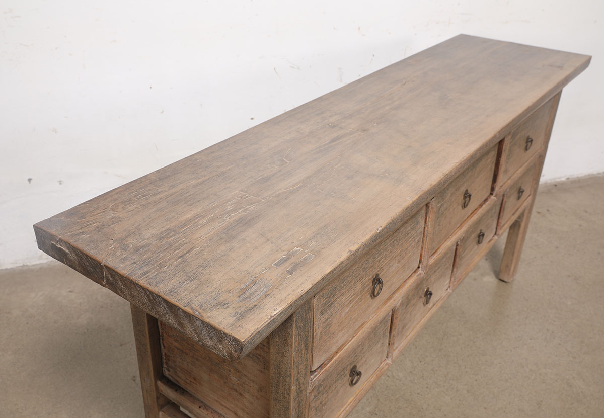 Antique Chinese Pine Console Table, 70x18x33.5H - Image 3