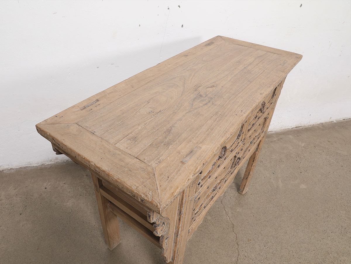 Antique Chinese Elm Shanxi Hall Table, 45x18x34H - Image 3