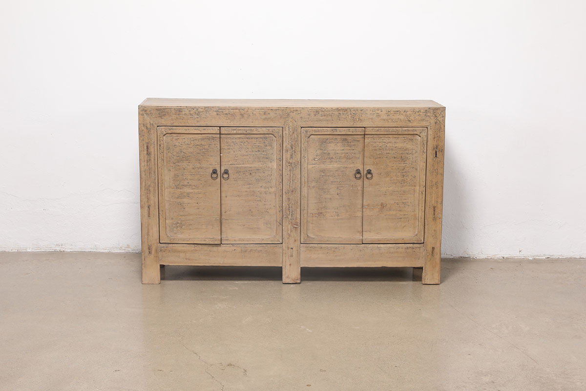 Antique Chinese Pine Cabinet, 62.5x16.5x37.5H - Image 4
