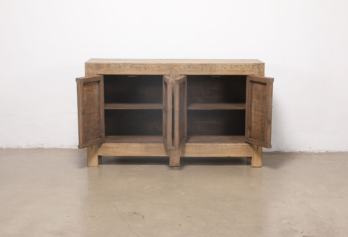 Antique Chinese Pine Cabinet, 62.5x16.5x37.5H - Image 5