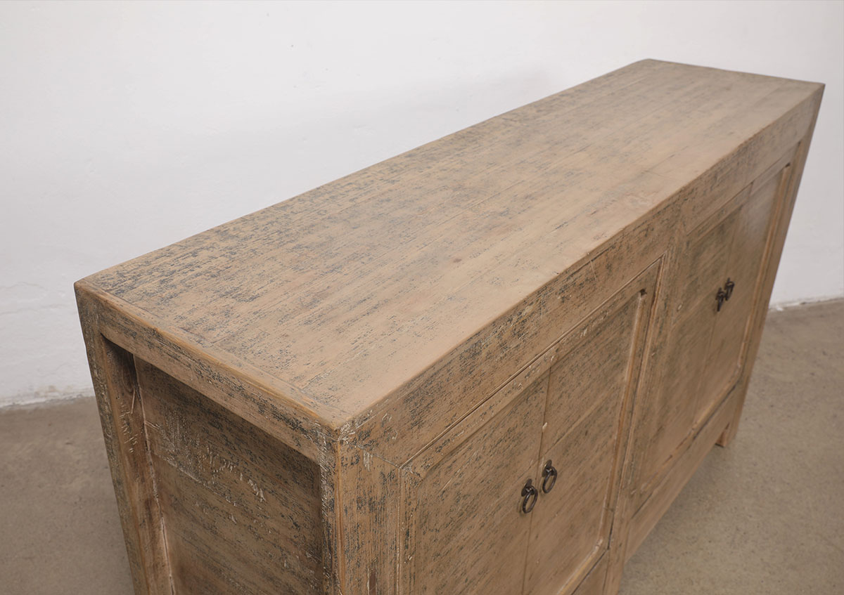 Antique Chinese Pine Cabinet, 62.5x16.5x37.5H - Image 3