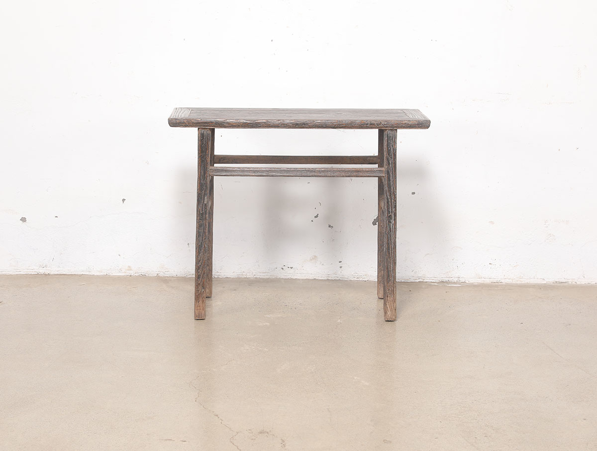 Vintage Rustic Elm Console Table, 41x17x33H - Image 3