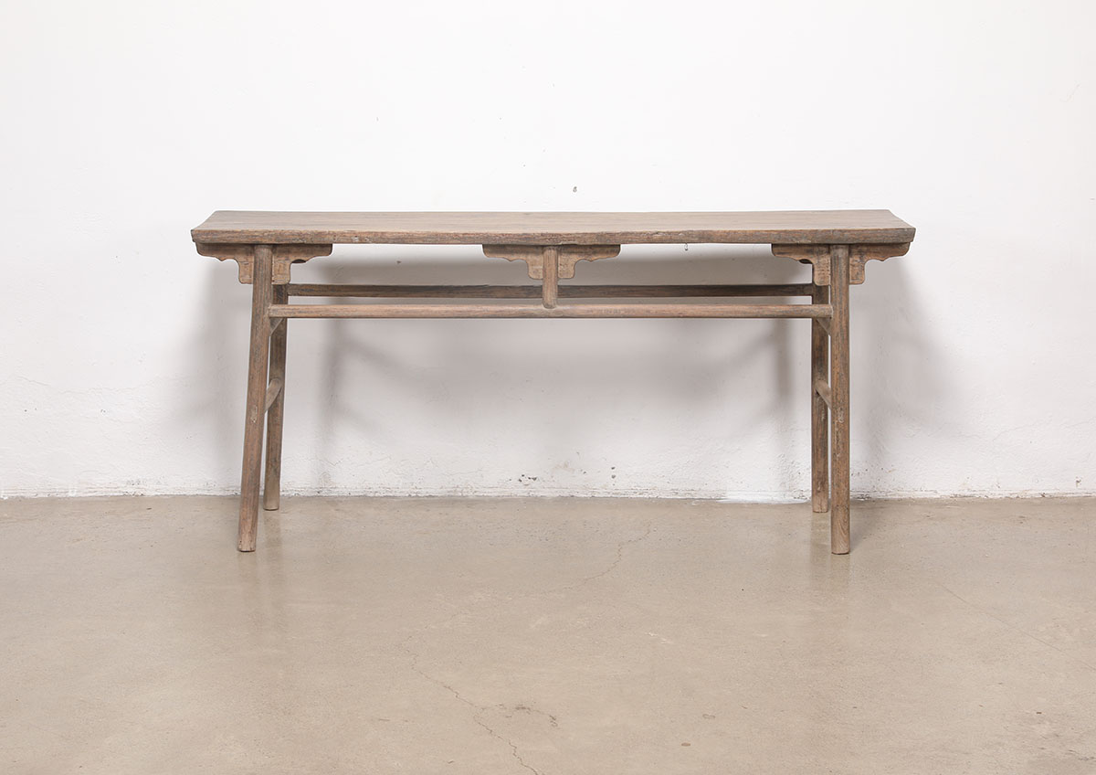 Antique Chinese Pine Console Table, 73x20x33.5H - Image 5