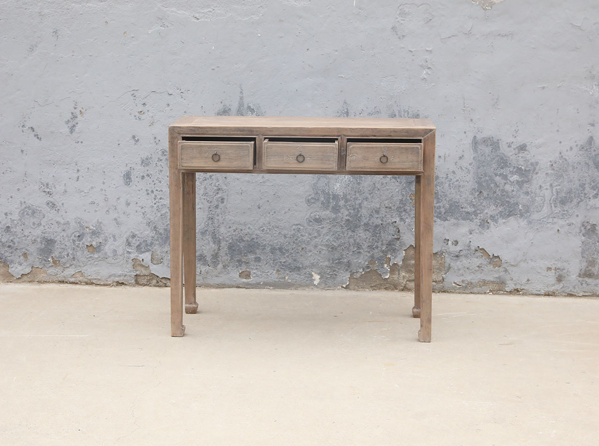 Antique Chinese Elm Hall Table, 41x16x33.5H - Image 4