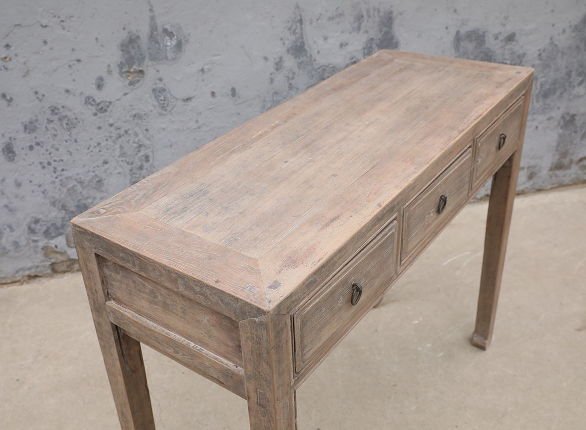 Antique Chinese Elm Hall Table, 41x16x33.5H - Image 5
