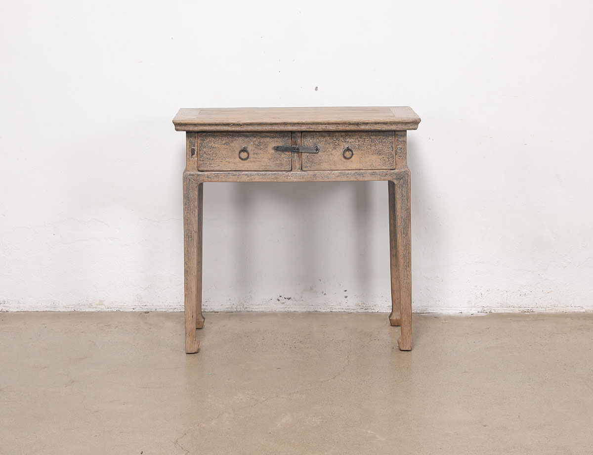 Antique Chinese Elm Hall Table, 34x17x33.5H - Image 4