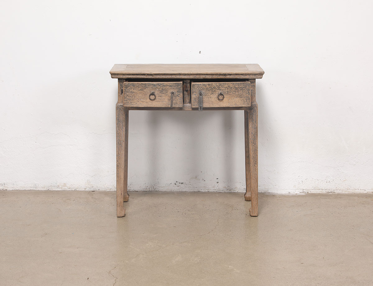 Antique Chinese Elm Hall Table, 34x17x33.5H - Image 5