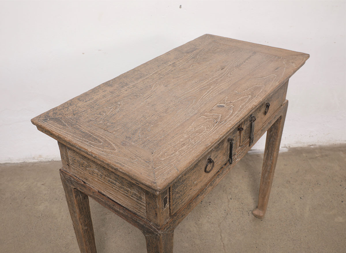 Antique Chinese Elm Hall Table, 34x17x33.5H - Image 3