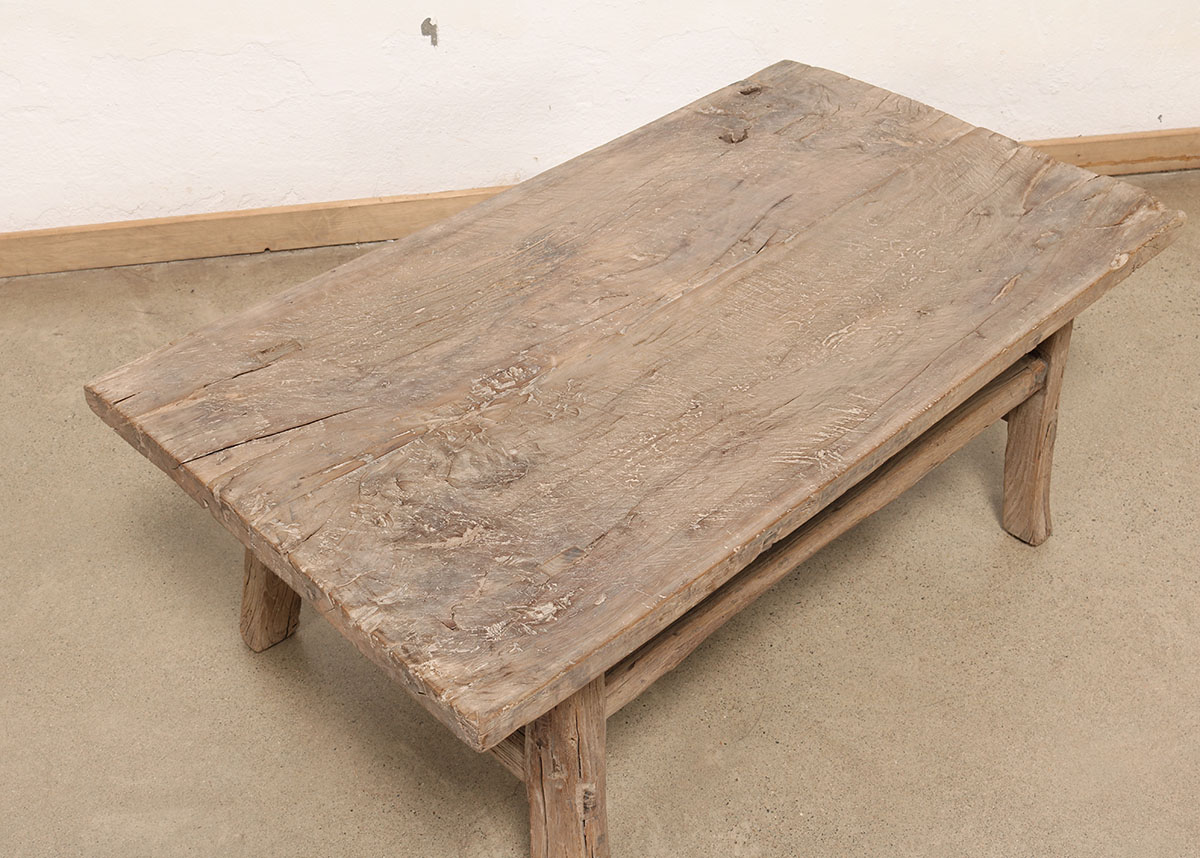 Vintage Chinese Elm Coffee Table, 46x25x18H - Image 3