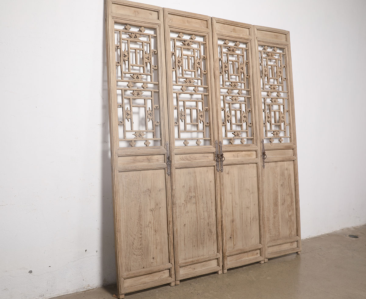 Antique Chinese Pine Panel Screen/Door, 88x2.5x99.5H - Image 4